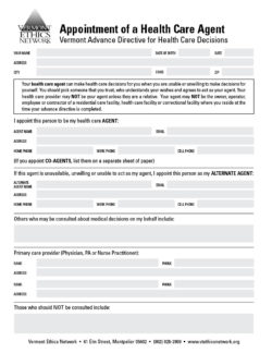 Appointment of a Health Care Agent Form
