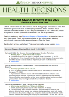 VEN newsletter April 2025